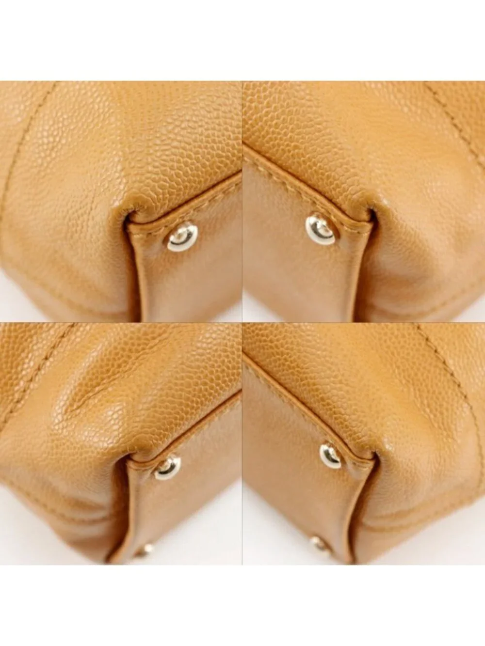 Chanel CC Logo Drawstring Caviar Leather Brown Tote - Picture 4 of 10